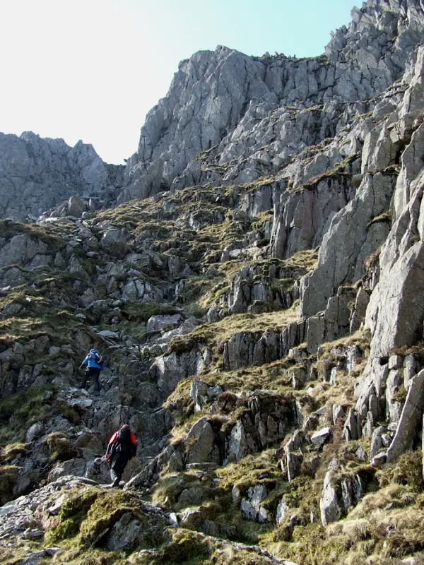 Walking up Tryfan Walking up Tryfan